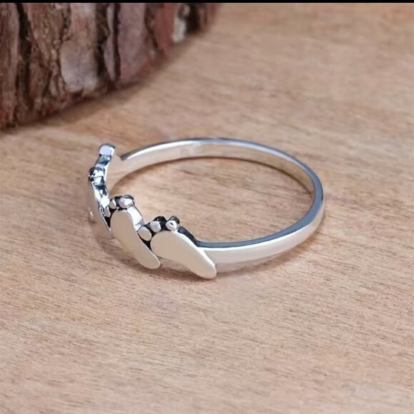 Baby Feet / Footprints Ring #855 - Picture 4 of 8